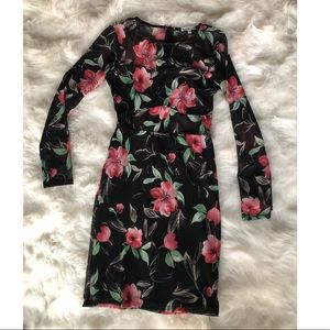 Charlotte Russe Black Floral Dress